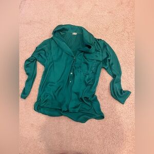 free people green pajamas size XS (but runs big)
